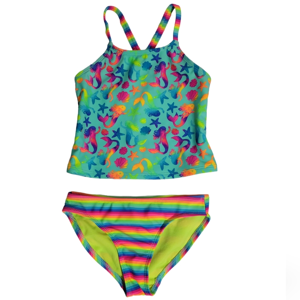 Two-piece Mermaid Wonder Nation Girls Bathing Suit, 4-5T